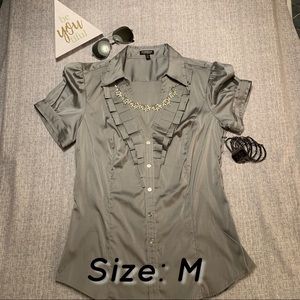 Feminine & Professional Side-Zip Blouse by Express